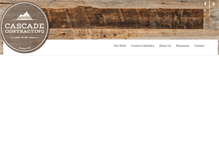 Tablet Screenshot of cascadecontracting.com